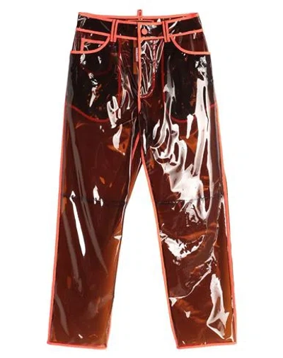 Dsquared2 Woman Pants Charcoal Size 2 Pvc - Polyvinyl Chloride, Polyamide, Elastane In Grey