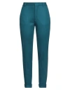 Dsquared2 Woman Pants Deep Teal Size Xs Wool, Metallized Polyamide, Elastane In Green