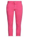 Dsquared2 Woman Pants Fuchsia Size 6 Cotton, Elastane In Pink