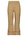 Dsquared2 Woman Pants Gold Size 4 Cotton, Silk