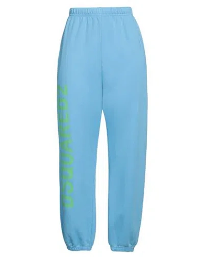 Dsquared2 Woman Pants Light Blue Size M Cotton In Blue