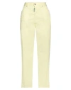 Dsquared2 Woman Pants Pastel Yellow Size 2 Cotton, Elastane In Yellow
