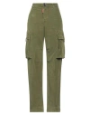 Dsquared2 Woman Pants Military Green Size 8 Cotton, Elastane In Green