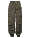 Dsquared2 Woman Pants Military Green Size 4 Cotton, Elastane