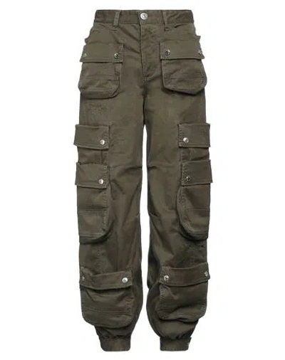 Dsquared2 Woman Pants Military Green Size 4 Cotton, Elastane