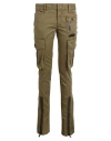 Dsquared2 Woman Pants Military Green Size 6 Cotton, Elastane In Green