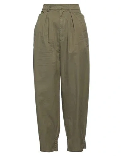 Dsquared2 Woman Pants Military Green Size 6 Cotton, Polyester