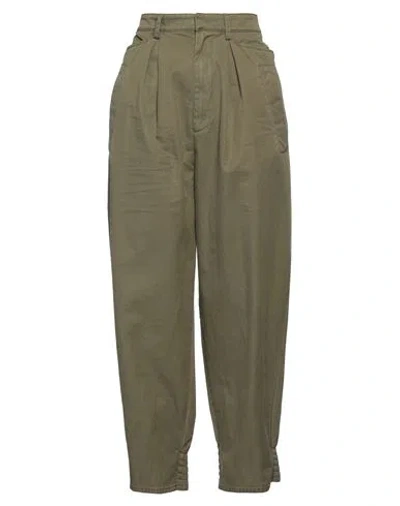 Dsquared2 Woman Pants Military Green Size 4 Cotton, Polyester