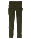 Dsquared2 Woman Pants Military Green Size 8 Cotton, Elastane In Green