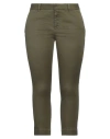 Dsquared2 Woman Pants Military Green Size 6 Cotton, Elastane