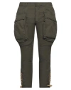 Dsquared2 Woman Pants Military Green Size 4 Cotton, Elastane, Plastic In Green