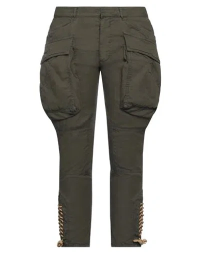 Dsquared2 Woman Pants Military Green Size 4 Cotton, Elastane, Plastic