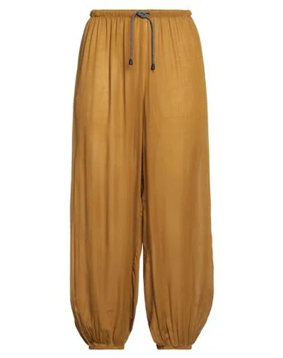 Dsquared2 Woman Cropped Pants Mustard Size M Viscose In Yellow