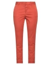 Dsquared2 Woman Pants Orange Size 4 Cotton, Elastane In Orange