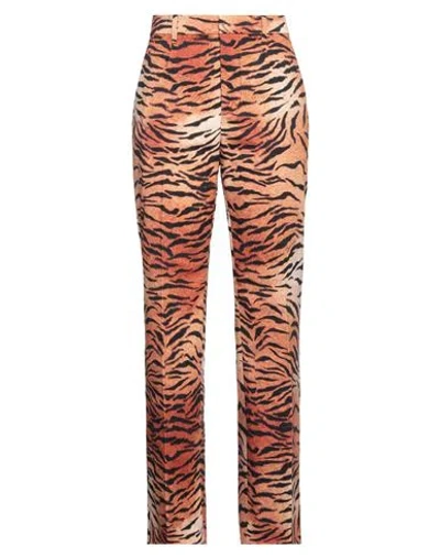 Dsquared2 Woman Pants Orange Size 4 Cotton, Elastane