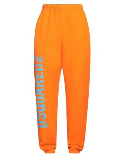 Dsquared2 Woman Pants Orange Size S Cotton