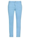 Dsquared2 Woman Pants Pastel Blue Size 2 Cotton, Elastane