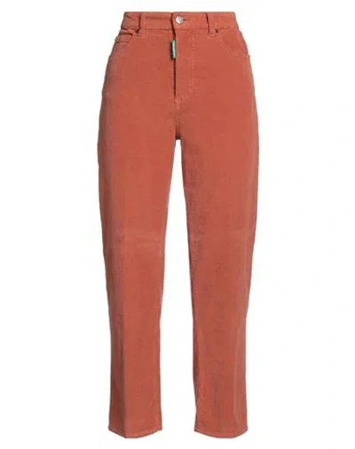 Dsquared2 Woman Pants Rust Size 2 Cotton, Elastane In Red
