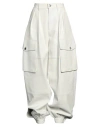 Dsquared2 Woman Pants White Size 4 Ovine Leather In White