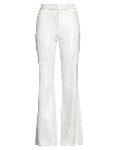 Dsquared2 Woman Pants White Size 4 Polyamide, Polyester
