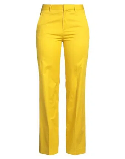 Dsquared2 Woman Pants Yellow Size 2 Cotton, Elastane