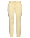 Dsquared2 Woman Pants Yellow Size 2 Cotton, Elastane