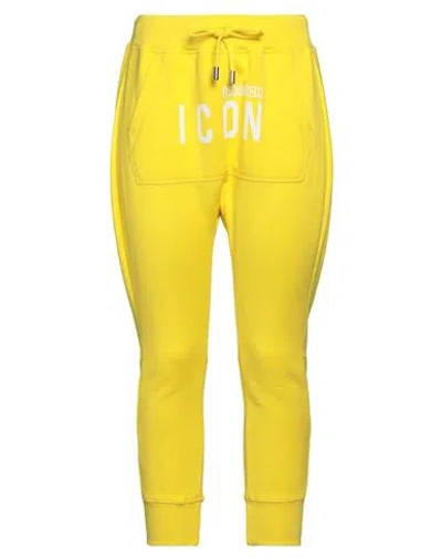 Dsquared2 Woman Pants Yellow Size M Cotton In Yellow