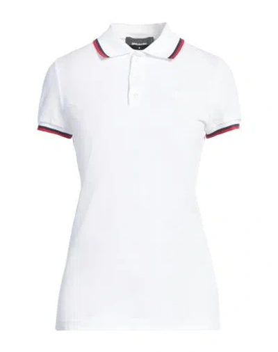 Dsquared2 Woman Polo Shirt White Size S Cotton