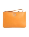 Dsquared2 Woman Pouch Camel Size - Soft Leather In Orange