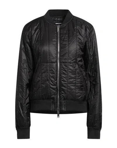 Dsquared2 Woman Puffer Black Size 6 Polyester, Polyamide, Elastane