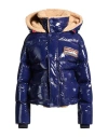Dsquared2 Woman Puffer Blue Size 4 Polyamide, Polyurethane