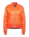 Dsquared2 Woman Puffer Orange Size 8 Polyester, Polyamide, Elastane