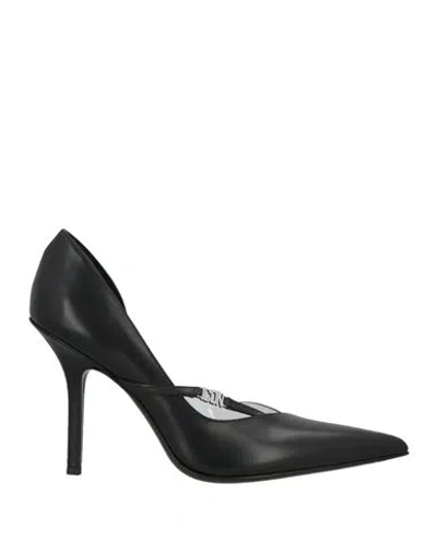 Dsquared2 Woman Pumps Black Size 5 Leather, Synthetisches Material