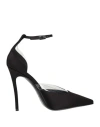 Dsquared2 Woman Pumps Black Size 6.5 Textile Fibers, Pvc - Polyvinyl Chloride In Black