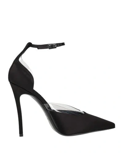 Dsquared2 Woman Pumps Black Size 6.5 Textile Fibers, Pvc - Polyvinyl Chloride