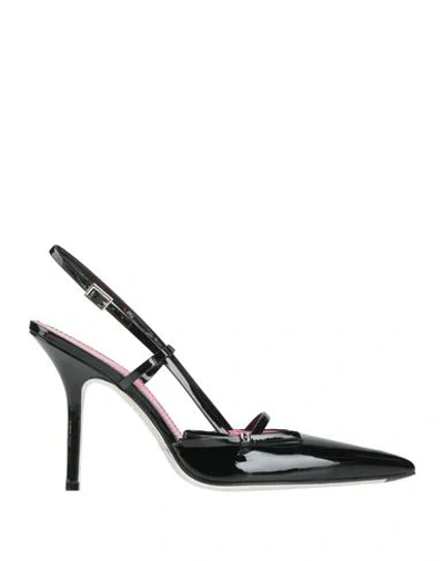 Dsquared2 Woman Pumps Black Size 8 Leather