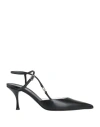 Dsquared2 Woman Pumps Black Size 8 Leather In Black