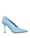 Dsquared2 Woman Pumps Light Blue Size 8 Leather