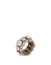 Dsquared2 Woman Ring Silver Size M Tin Alloy, Crystal In Silver