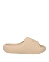 Dsquared2 Logo-embossed Flatform Slides In Beige