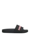 Dsquared2 Rubber Slides In Black