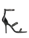 Dsquared2 100mm Zip-up High Heel Sandals In Black