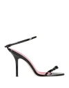 Dsquared2 Woman Sandals Black Size 8 Leather In Black