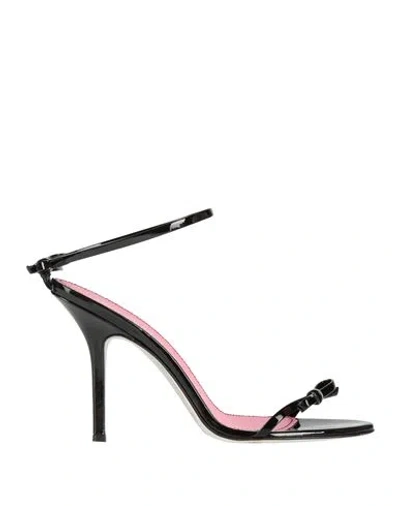 Dsquared2 Woman Sandals Black Size 8 Leather