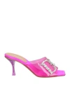 Dsquared2 Woman Sandals Fuchsia Size 8 Plastic In Pink