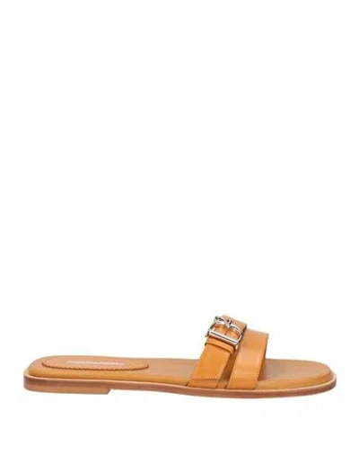 DSQUARED2 DSQUARED2 WOMAN SANDALS MARIGOLD SIZE 6.75 CALFSKIN