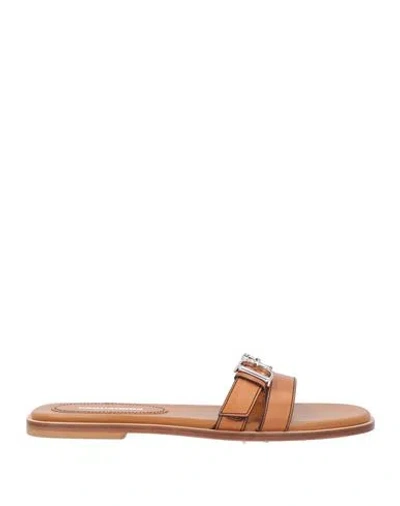 DSQUARED2 DSQUARED2 WOMAN SANDALS TAN SIZE 6.75 LEATHER
