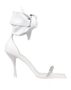 Dsquared2 Woman Sandals White Size 10 Soft Leather