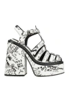 Dsquared2 Woman Sandals White Size 9 Calfskin In White