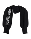 Dsquared2 Woman Scarf Black Size - Wool, Viscose, Polyamide, Cashmere In Black